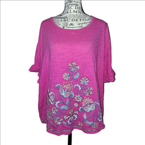 Envy large pink floral boxy shirt Womens